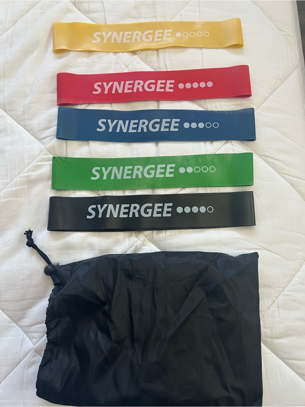 Synergee Resistance Loop Band Set - Yellow, Red, Blue, Green, Black